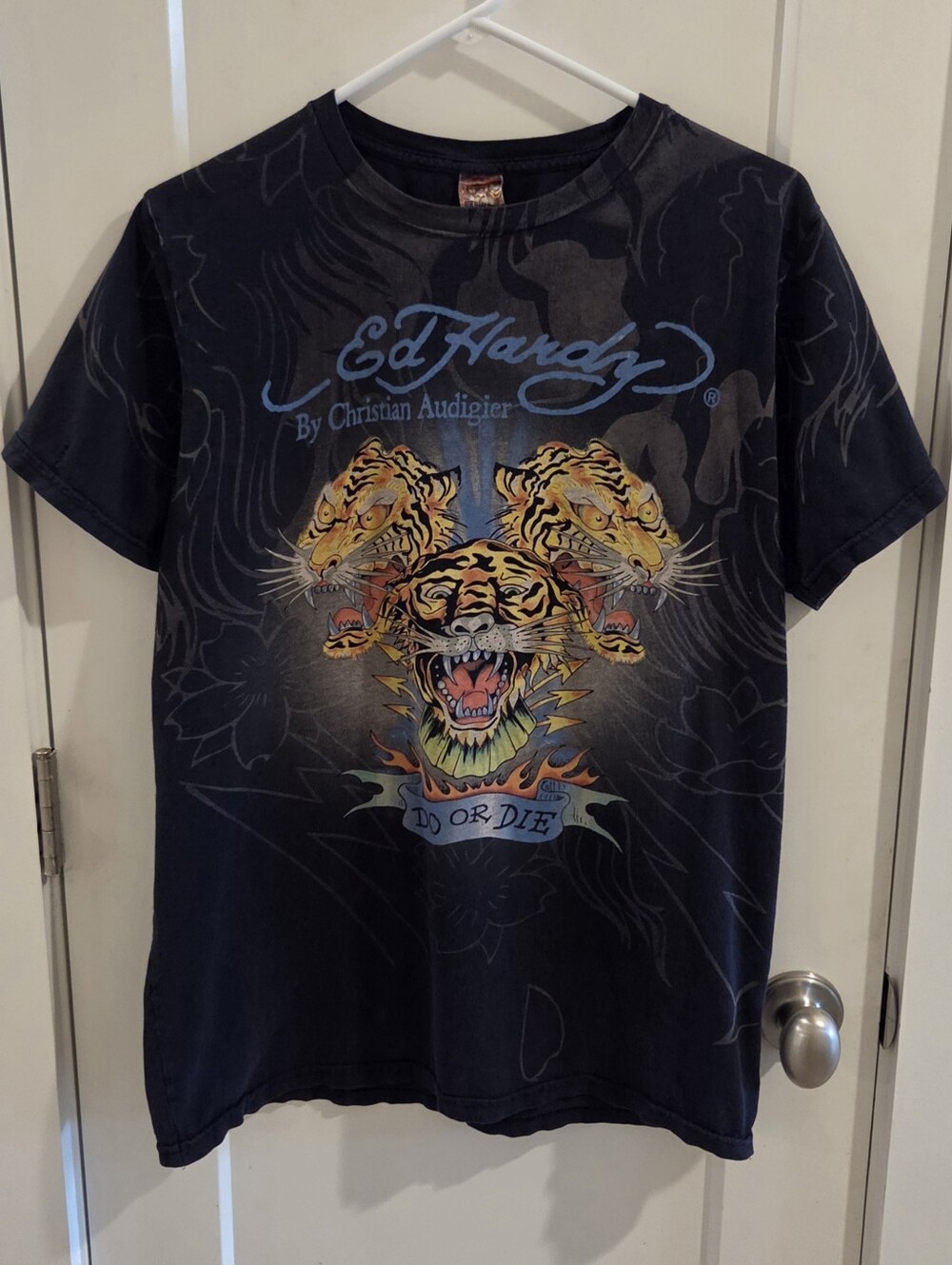 Vintage Ed Hardy by Christian Audigier Do or Die Tiger T-Shirt - Size Large